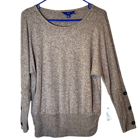 Apt 9 Rose Marled Button Dolman Sleeve Sweater Women’s Small - Picture 1 of 9
